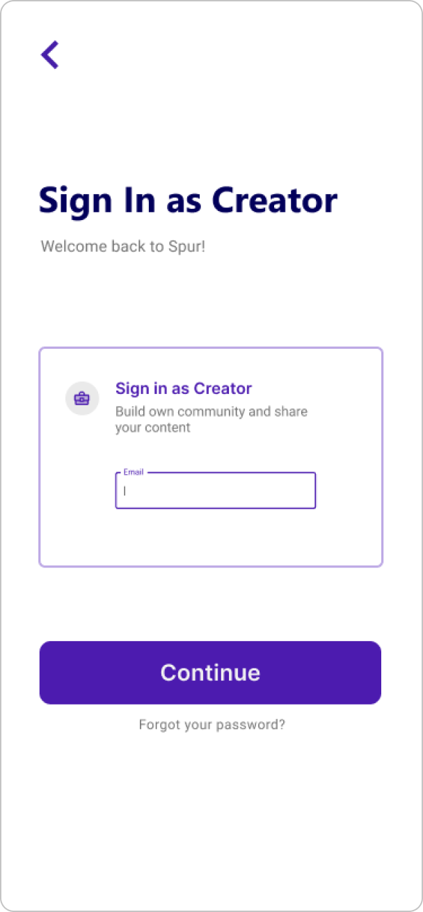Final mobile design, screen 2